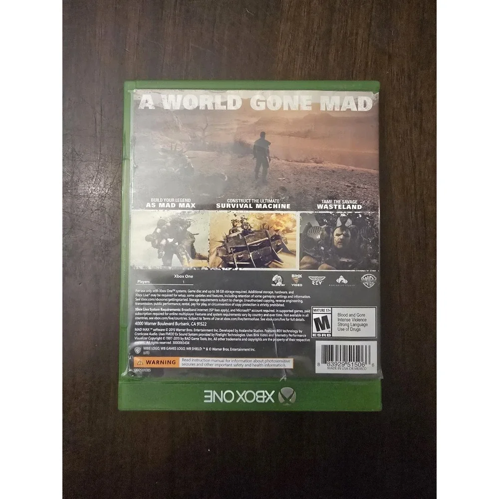 Mad Max (Microsoft Xbox One, 2015)